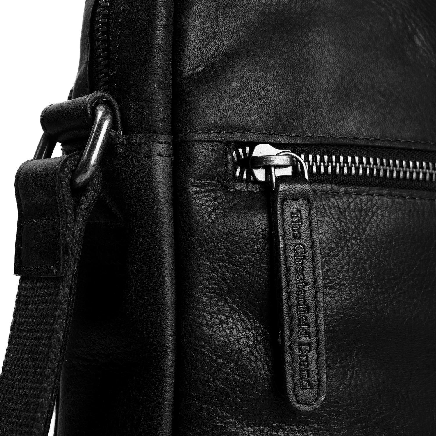 Leather Shoulder Bag Black Dessau