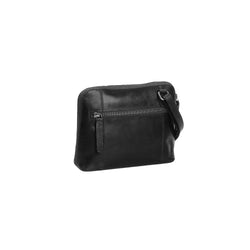 Leather Shoulder Bag Black River