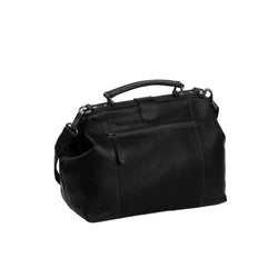 Sac Bandoulière en Cuir Noir Shaun