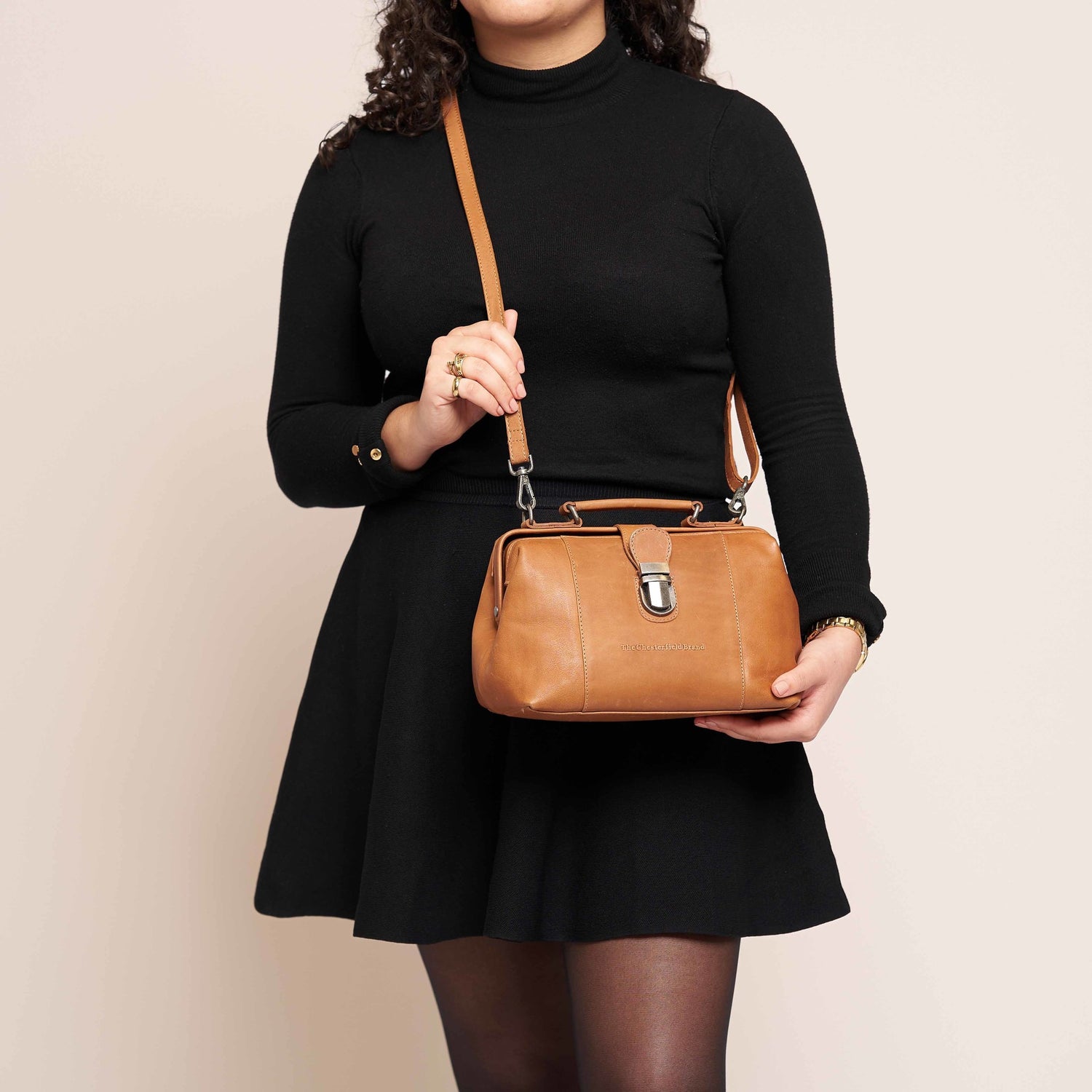 leather Shoulder Bag Cognac Rachael