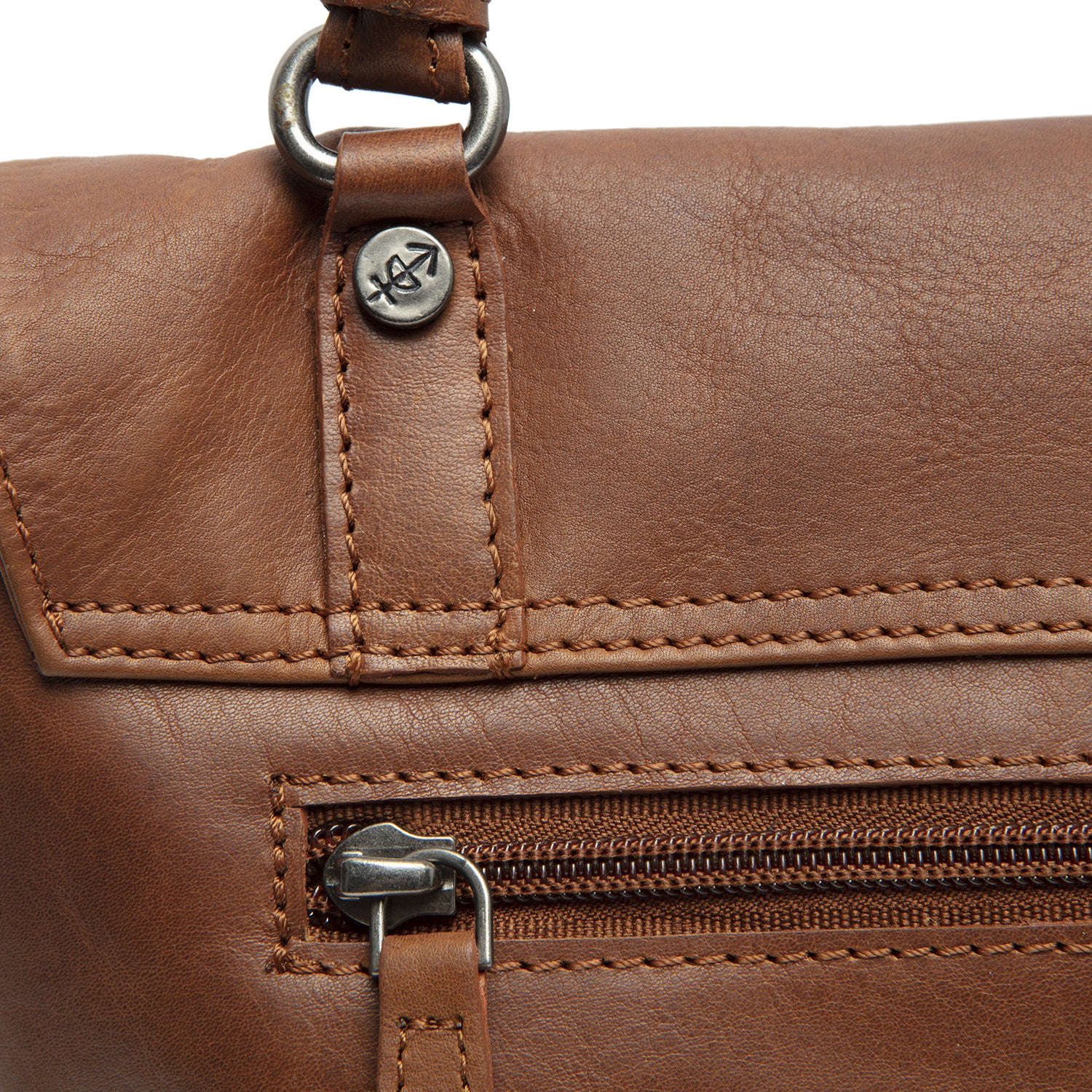 Leather Shoulder Bag Cognac Rianne