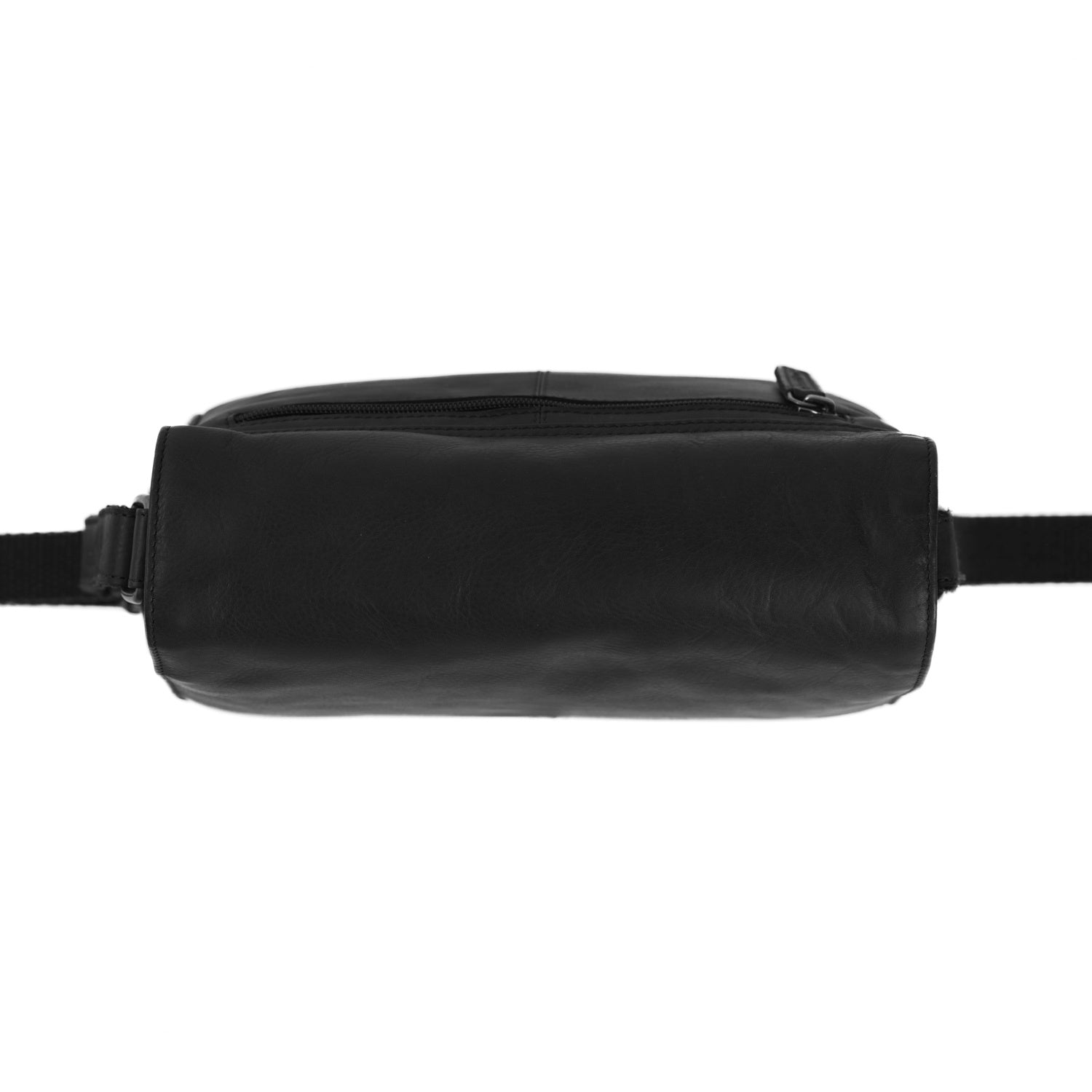 Leather Shoulder Bag Black Fontana