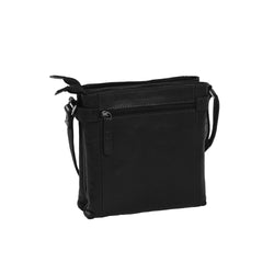 Leather Shoulder Bag Black Laos