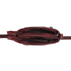 Leather Shoulder Bag Red Laos