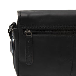 Leather Shoulder Bag Black Redmond