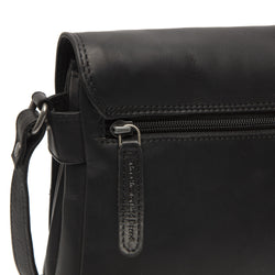 Leather Shoulder Bag Black Reston