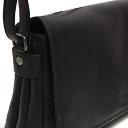 Leather Shoulder Bag Black Reston