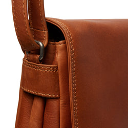 Leather Shoulder Bag Cognac Reston