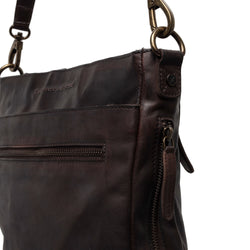 Leather Shoulder Bag Brown Tucson Black Label