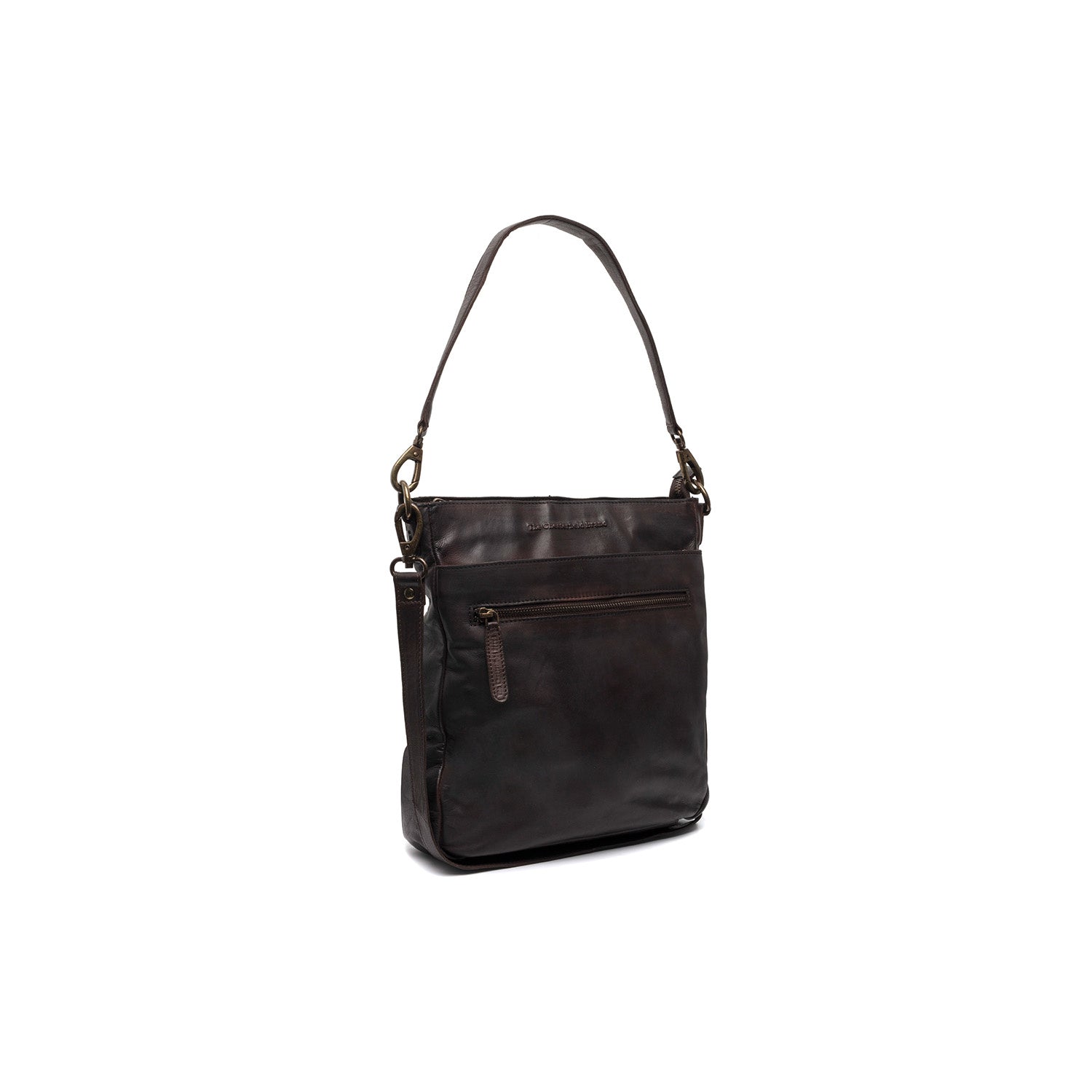 Leather Shoulder Bag Brown Tucson Black Label