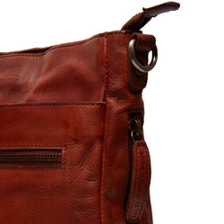 Leather Shoulder Bag Cognac Tucson Black Label