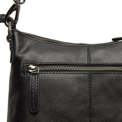 Leather Shoulder Bag Black Tula