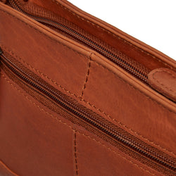 Leather Shoulder Bag Cognac Salerno