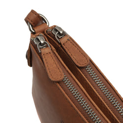 Leather Shoulder Bag Cognac Sisli