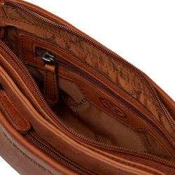 Leather Shoulder Bag Cognac Southampton