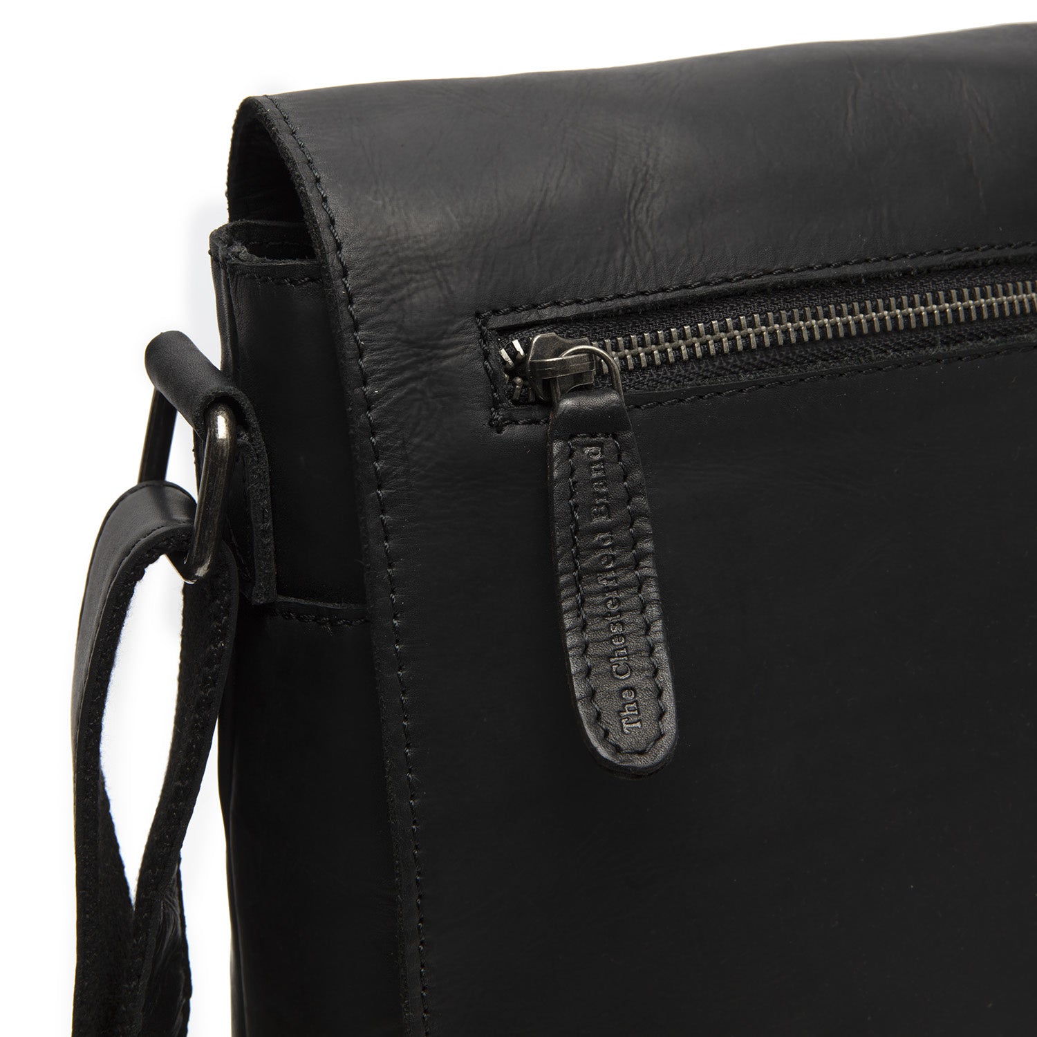 Leather Shoulder Bag Black Tanga