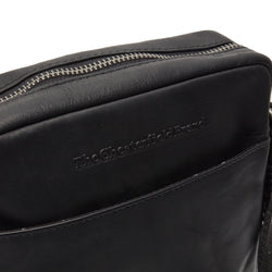 Leather Shoulder Bag Black Saba