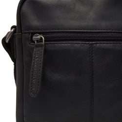 Leather Shoulder Bag Black Saba