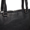 Leather Shoulder Bag Black Santorini