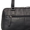 Leather Shoulder Bag Black Santorini