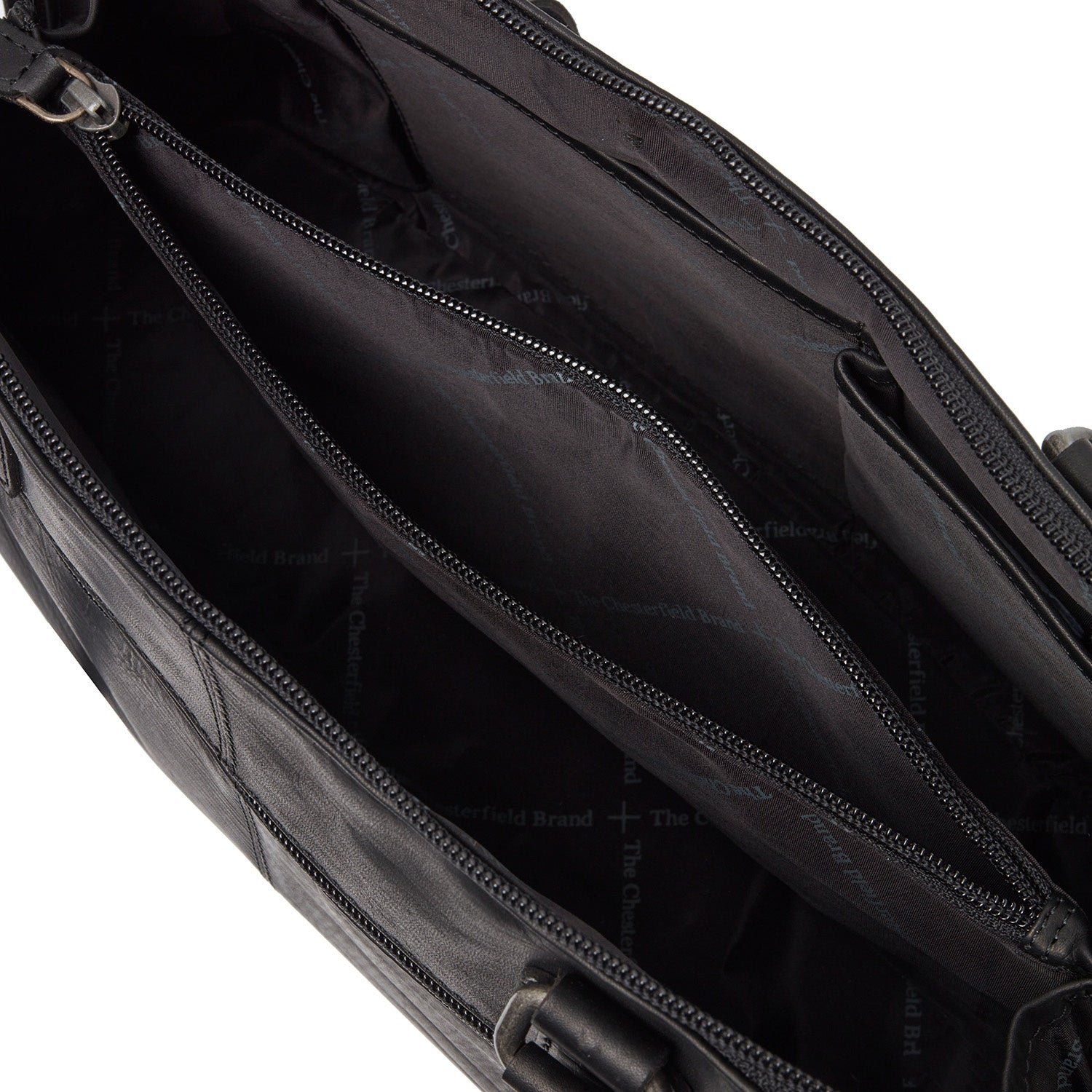 Leather Shoulder Bag Black Santorini