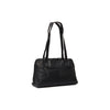 Leather Shoulder Bag Black Santorini