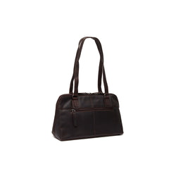 Leather Shoulder Bag Brown Santorini