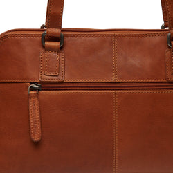 Leather Shoulder Bag Cognac Santorini