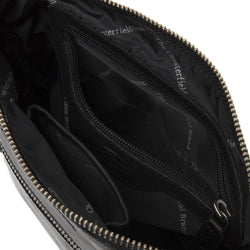 Leather Shoulder Bag Black Faro