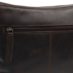 Leather Shoulder Bag Brown Faro