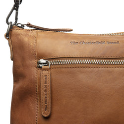 Leather Shoulder Bag Cognac Faro