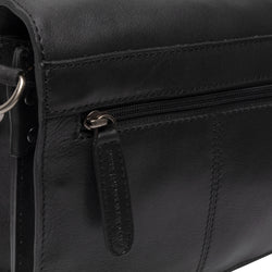 Leather Shoulder Bag Black Palermo