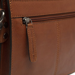 Leather Shoulder Bag Cognac Palermo