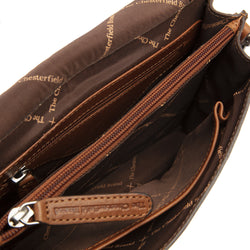 Leather Shoulder Bag Cognac Palermo