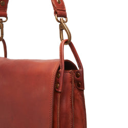 Leather Shoulder Bag Cognac Sumatra Black Label