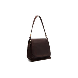 Leather Shoulder Bag Brown Corsica Black Label