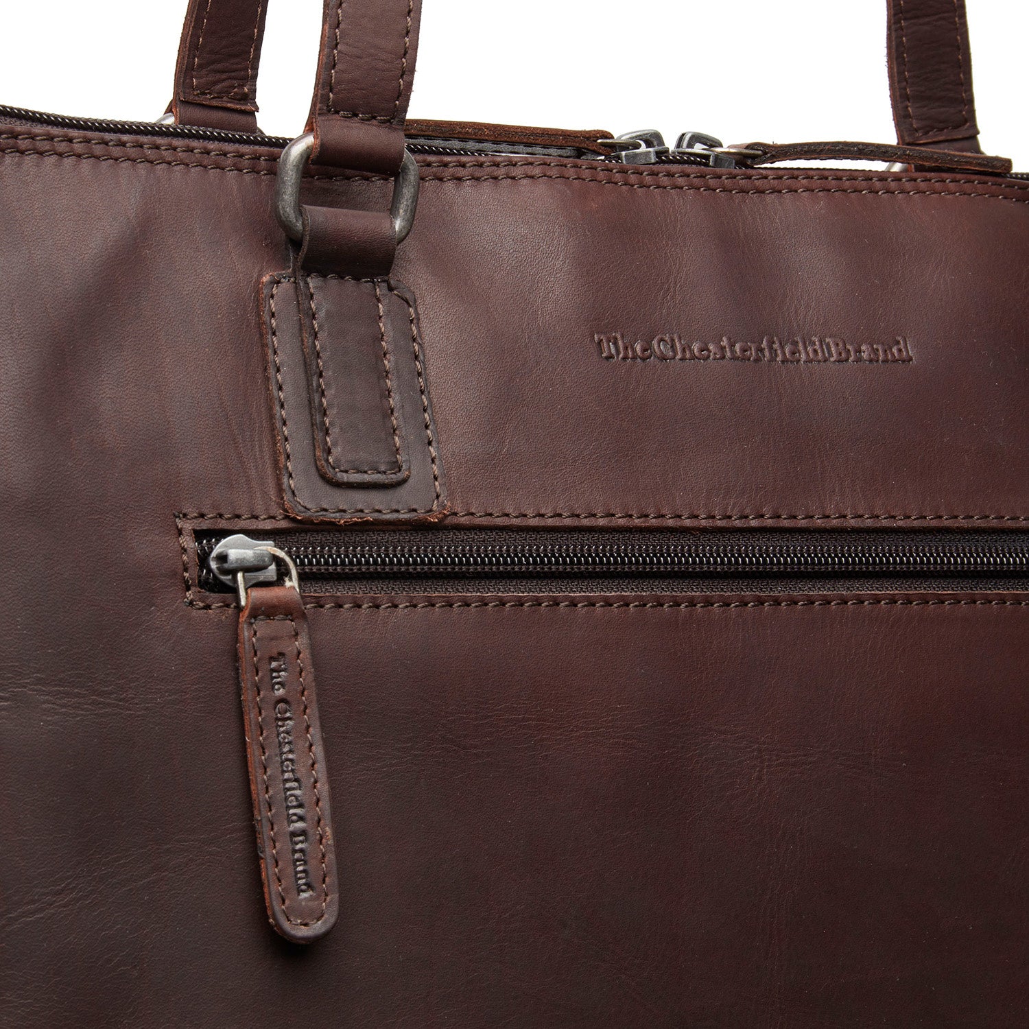 Leather Shoulder Bag Brown Lugano