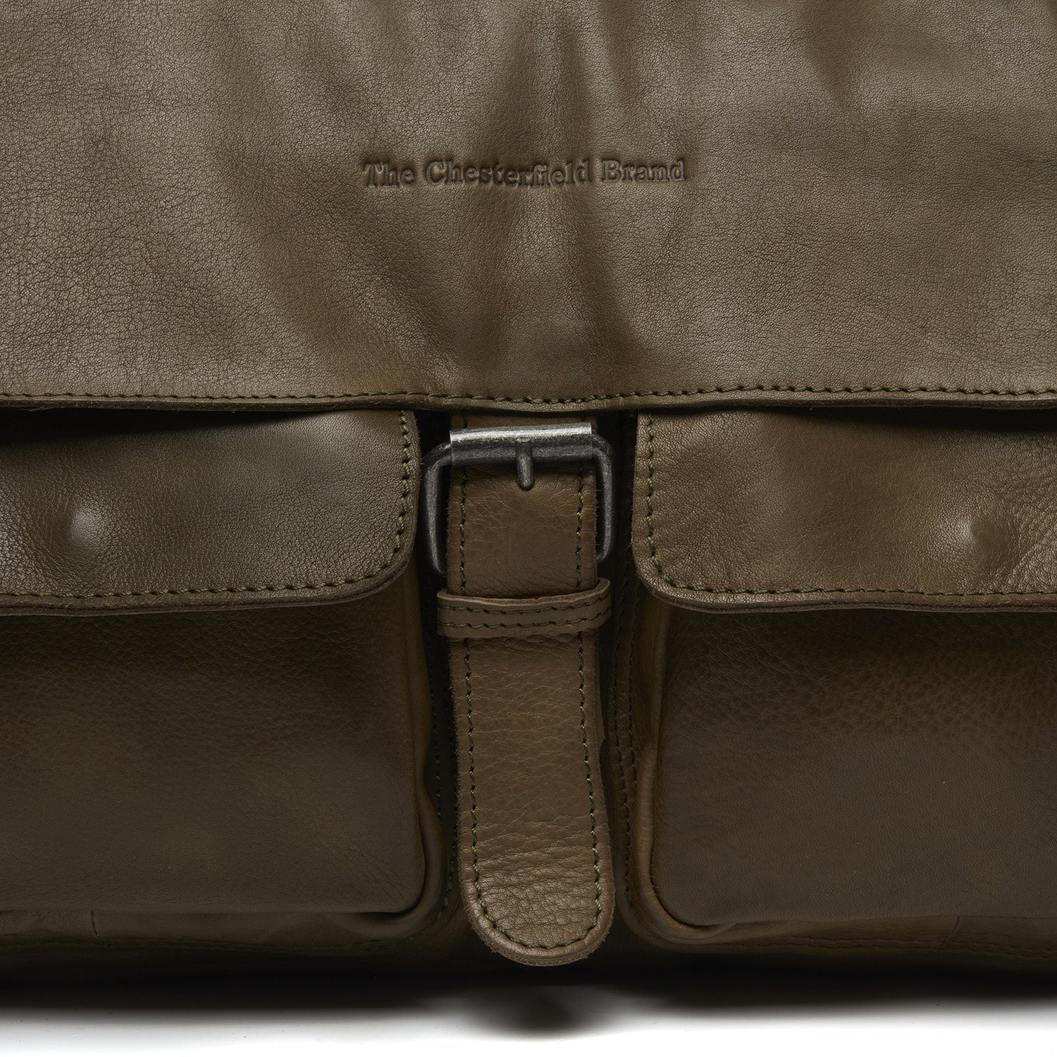 Leather Shoulder Bag Olive Green Interlaken