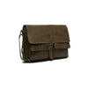 Leather Shoulder Bag Olive Green Interlaken