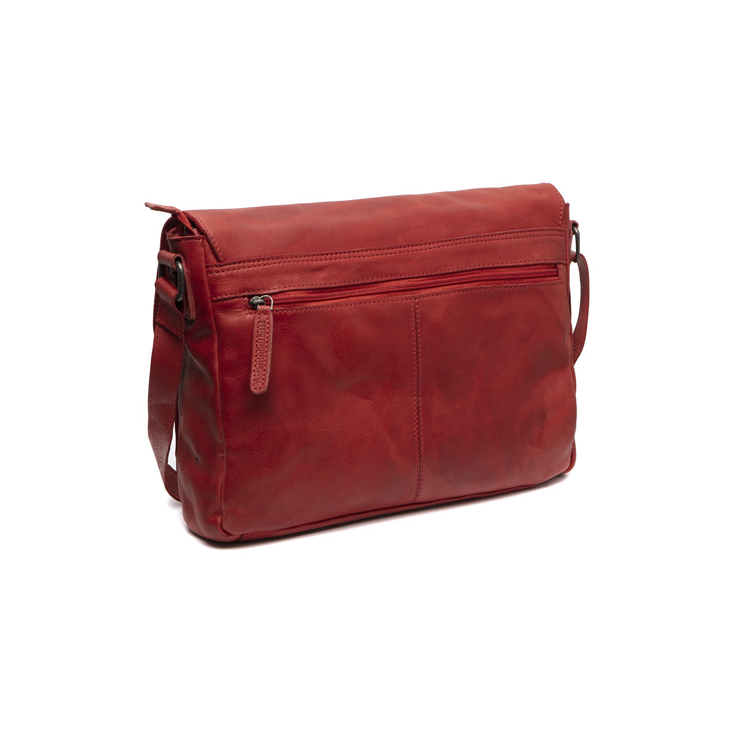 Leather Shoulder Bag Red Interlaken