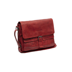 Leather Shoulder Bag Red Interlaken