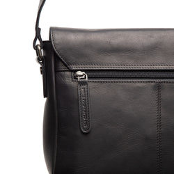 Leather Shoulder Bag Black Montana