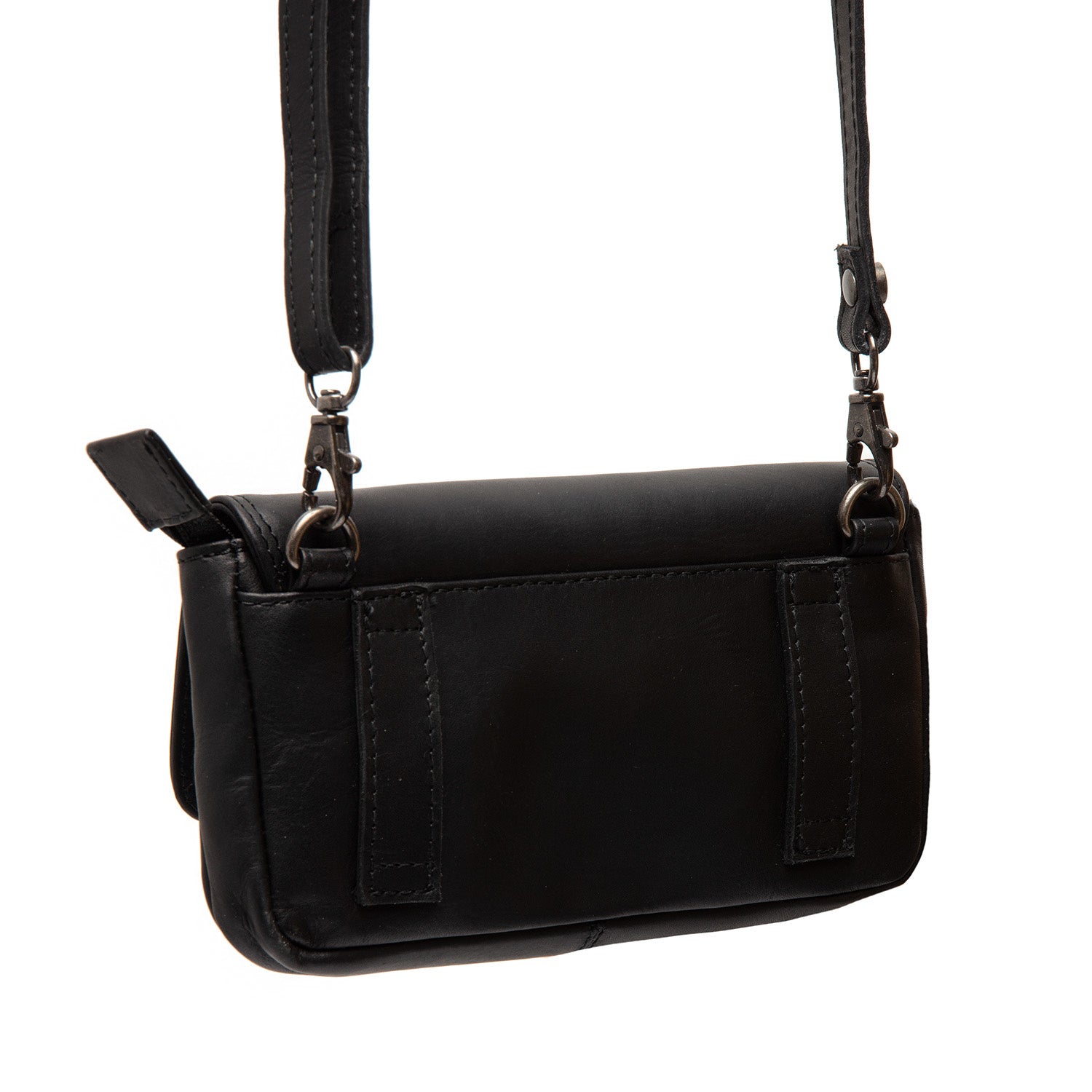 Leather Phone Pouch Black Nelson