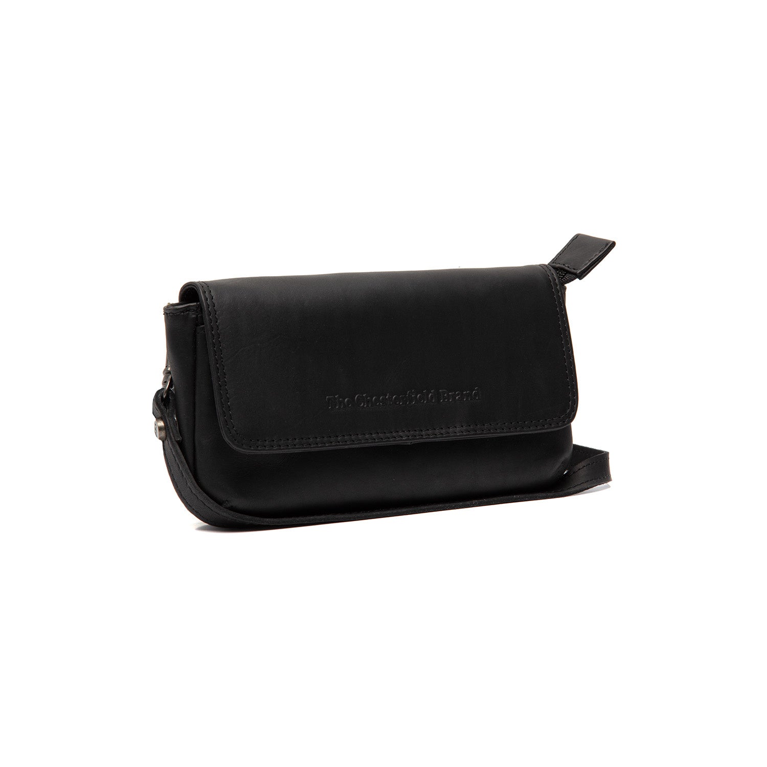 Leather Phone Pouch Black Nelson