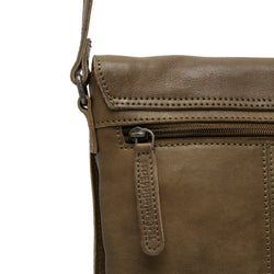 Leather Shoulder bag Olive Green Duncan