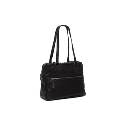 Leather Shoulder Bag Black Bergamo