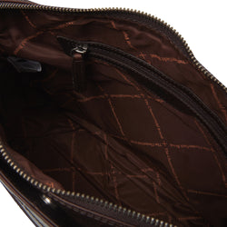 Leather Shoulder Bag Brown Bergamo