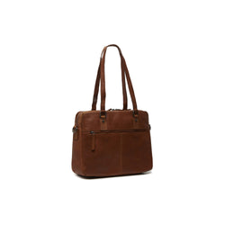 Leather Shoulder Bag Cognac Bergamo