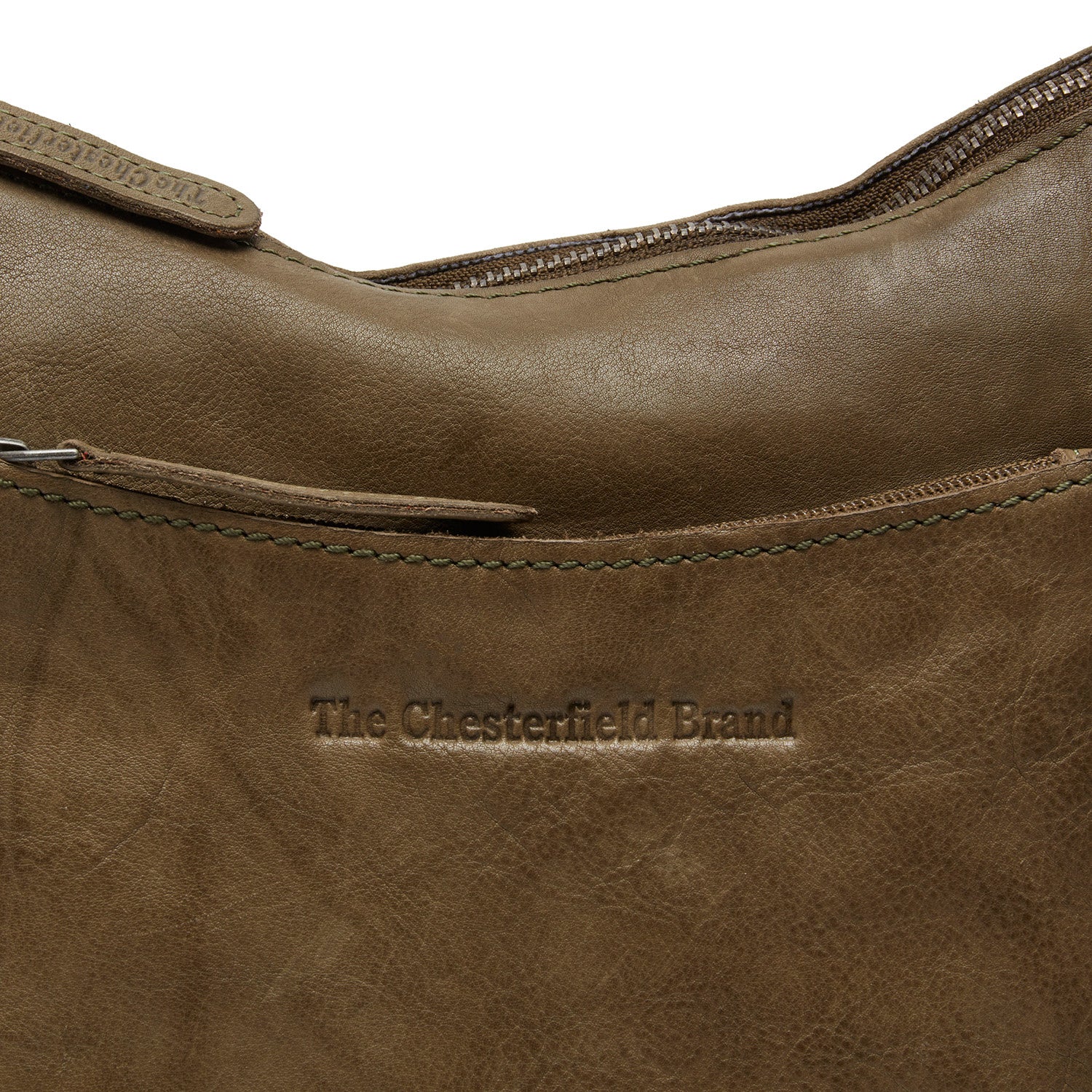 Leather Schoulder bag Olive Green Caroline