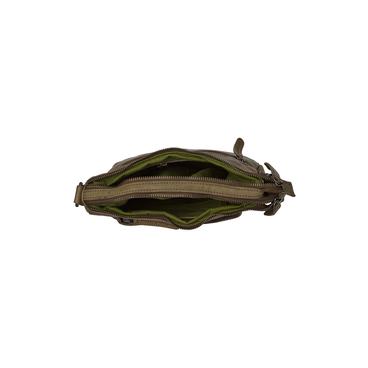 Leather Schoulder bag Olive Green Caroline